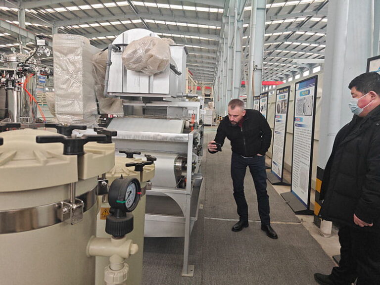 customer visiting filter press factory