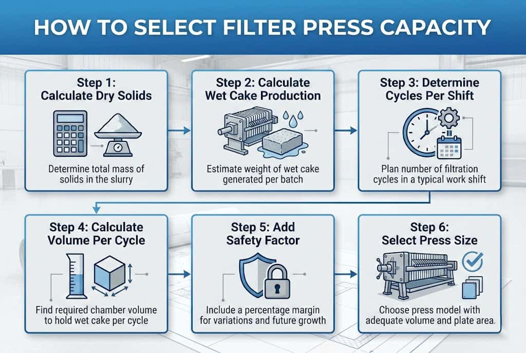 how to select filter press capacity