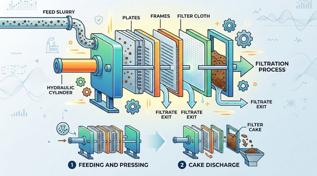 what is plate and frame filter press and how it works