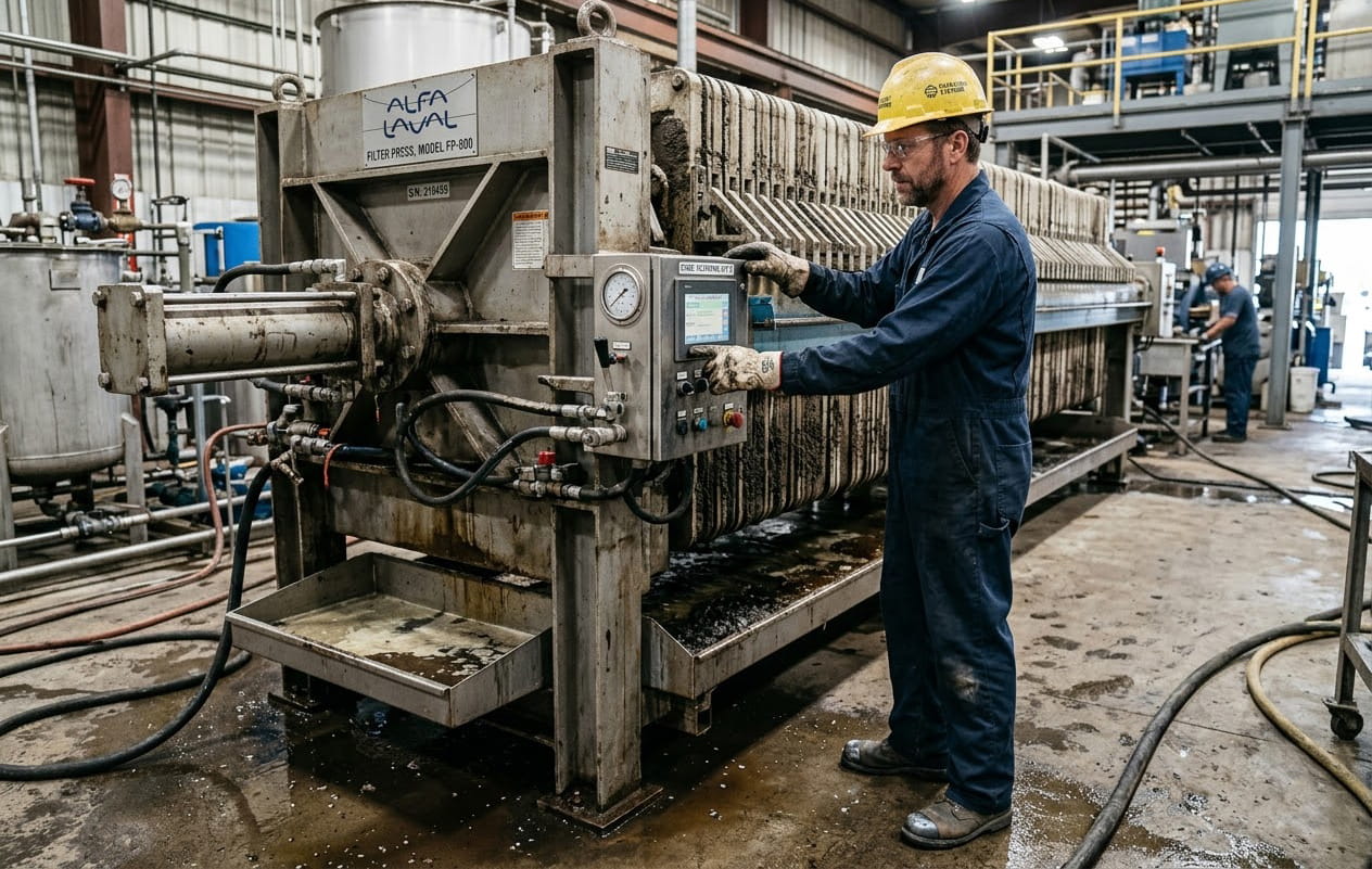 how to operate a filter press