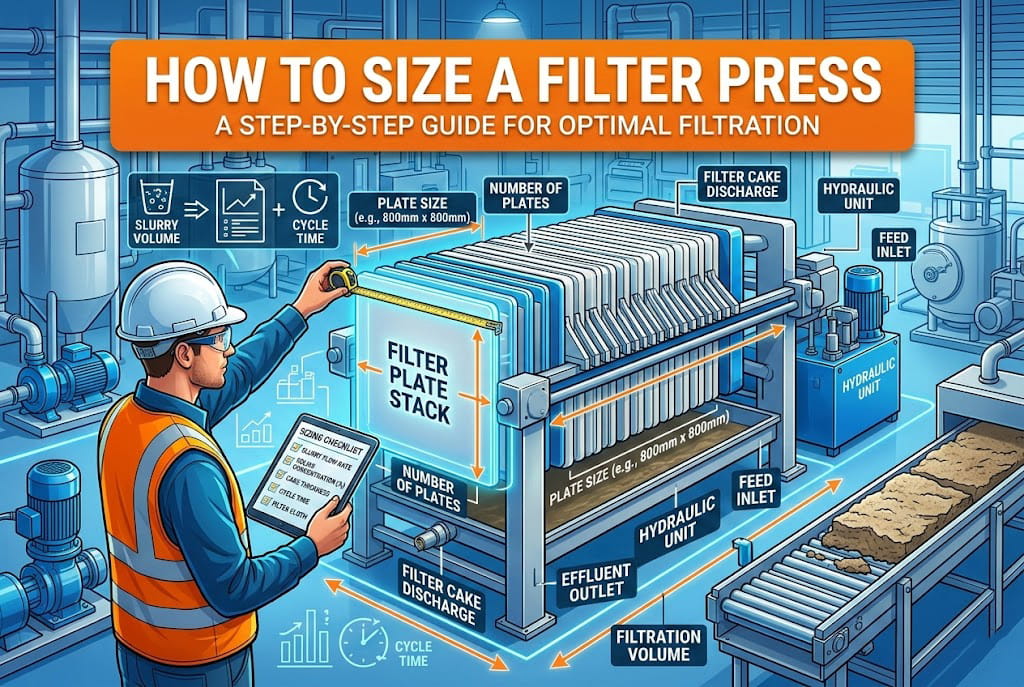 how to size a filter press