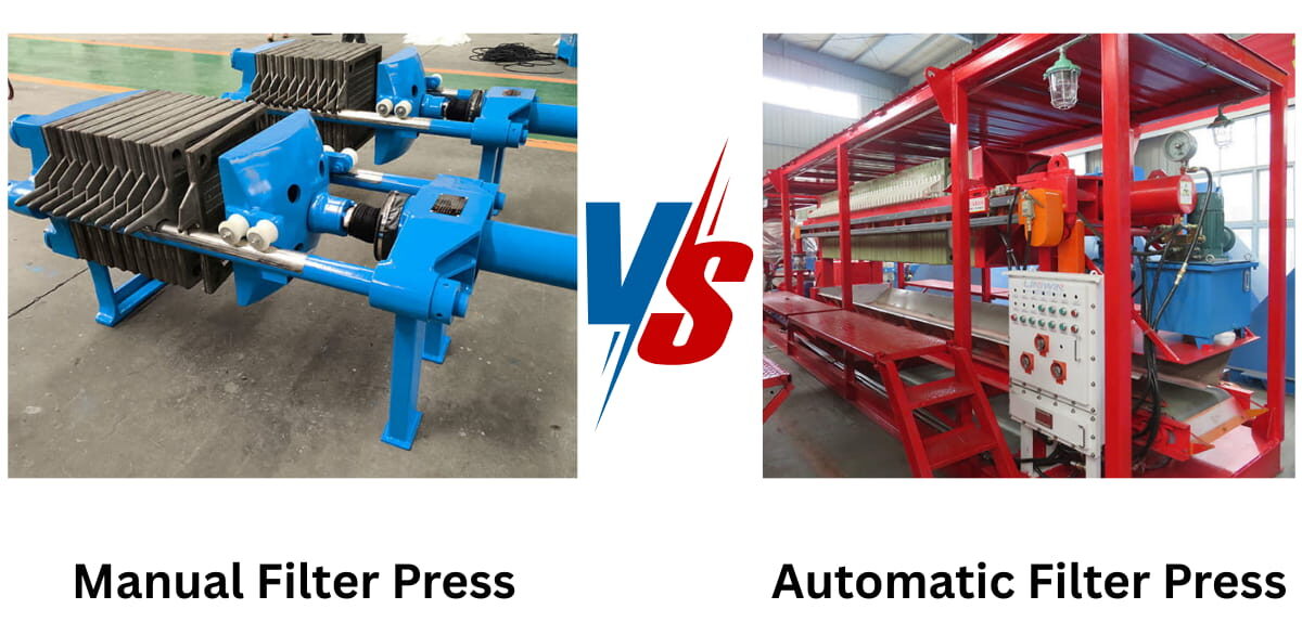 manual filter press vs automatic filter press