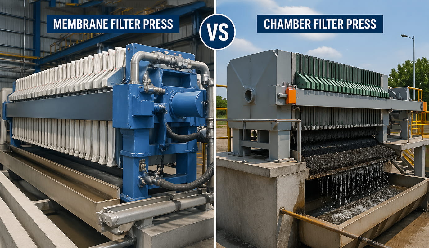 membrane filter press vs chamber filter press